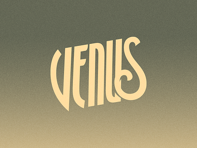 Venus Logotype art deco beer identity logo planet space type venus