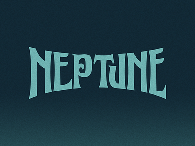 Neptune Logotype art nouveau brand identity lettering logo neptune planet space type