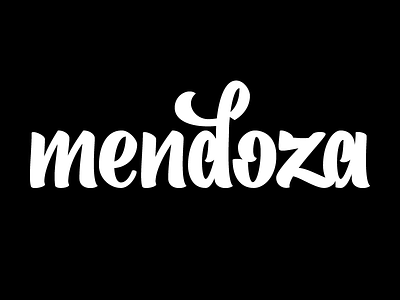 Mendoza handtype lettering mendoza type vector