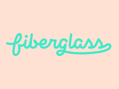 Fiberglass Logo lettering logo monoline script type