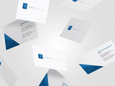 SLAS Consulting - Business Cards brand branding business cards cloud consulting identity it logo networking telecommunications