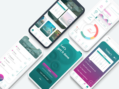 Time management app concept