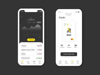 Banking app concept app banking bankingapp card clean ui design expenses minimal mobile ui statistics ui ux