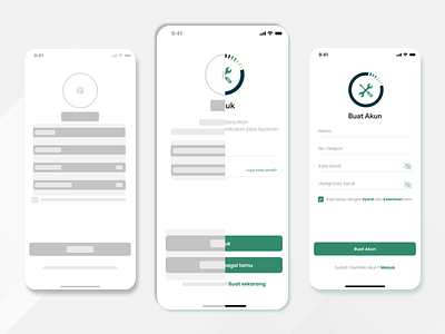 Log In & Register | Wireframes - Medium Fidelity (iOS)