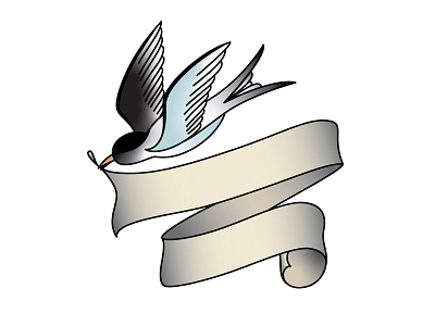 American Traditional Arctic Tern american traditional digital illustration illustration tattoo design