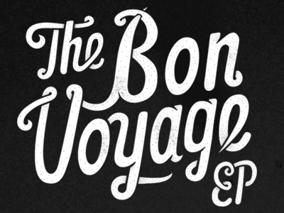 Bon Voyage illustration type typography