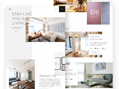 GIVE Residential Hotel uidesign webdesign website