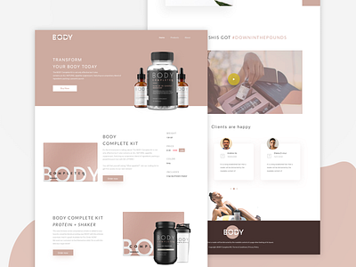 BODY Complete RX Landing ecommerce health and fitness homepage design nutrition online store ui uidesign user experience ux webpage design