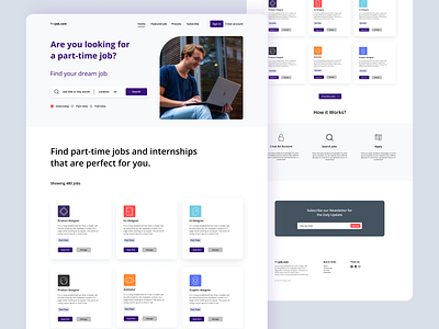 Job finding web application good design minimalist ui uidesign ux web pages web ui ux website design