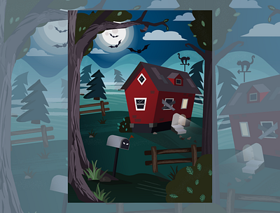 The Haunted House halloween house illustration illustrator nightmare vector witch