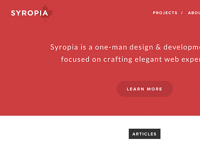 Syropia | v4 canada folio personal portfolio syropia web