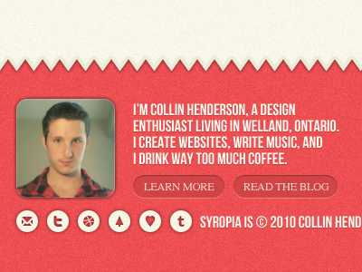 Syropia - Footer footer red social