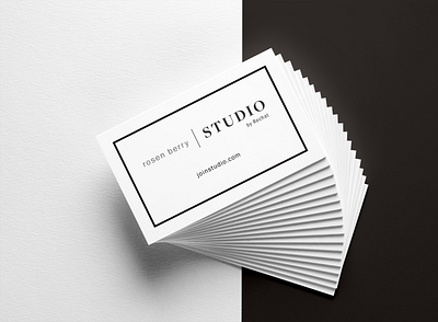 Studio by Rechat brand identity brand strategy branding business card clean high end real estate print design real estate real estate agents