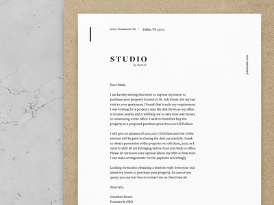 Letter head brand identity brand strategy branding design clean letter head luxury print design real estate real estate technology sophisticated