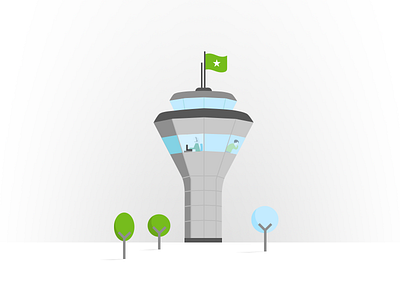 Control Tower evernote illustrations minimal trees