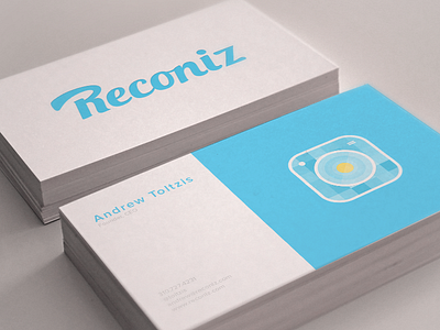 Reconiz Business Cards branding business cards identity lettering logo print reconiz script typeface typography wordmark