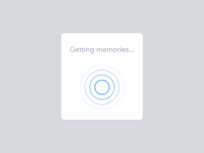 Getting Memories animation loader popover pulse space spayce spinner ui