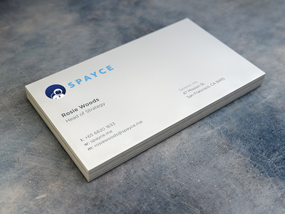 Spayce Biz app astronaut biz card branding business card ios iphone marketing print design space