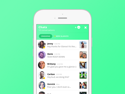 Spayce Chats chat clean explore flat friends ios messaging minimal mobile spayce ui ux