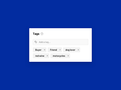 Add Tags contacts crm input box minimal real estate search bar style guide tag design tags ui ux web