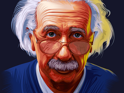 Albert Einstein Vector art art artwork graphic illustration illustrator photoshop vector vector art vector illustration vexel art