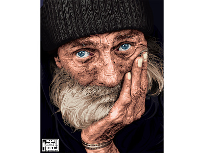 Old Man Vexel art a.taymour abdelrahman taymour art artwork drawing illustration photoshop taymour vector vector art vector illustration vexel art