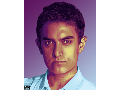 Aamir Khan Vector art a.taymour abdelrahman taymour art artwork drawing drawings illustration taymour vector art vector illustration