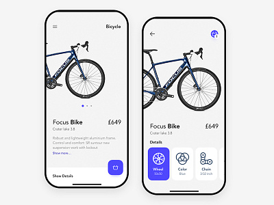 Bicycle App app clean clean design clear clear design ui ux