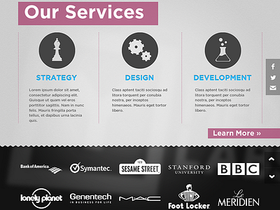 Services css3 html5 icons layout parallax web