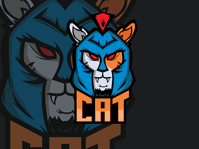 Cat spartan cat esport logo