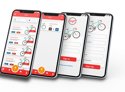 Bicycle Shop Screen bicycle bicycle shop design illustration logo mobile app mobile design mobile ui ui ui design