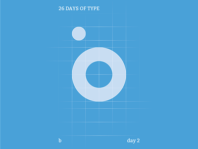 b : 26 Days of Type Version 2 blue branding clean design flat illustration illustrator typography
