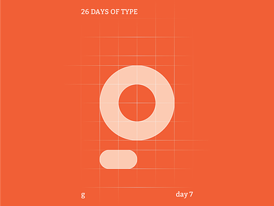 g : 26 Days of Type abstract clean colour design flat identity illustrator typography