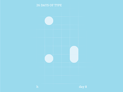 h : 26 Days of Type abstract clean design flat identity illustrator typography