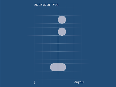 j : 26 Days of Type abstract clean design flat illustrator typography