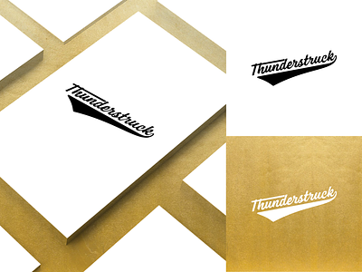 Thunderstruck Logo branding clean design flat icon identity lettering logo minimal type typography vector