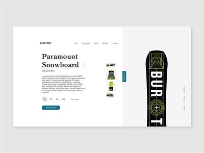 Burton Product Page Concept