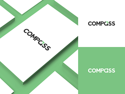 Compass Logo branding clean design flat identity illustrator logo typography
