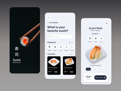 Sushi Restaurant UI Design App