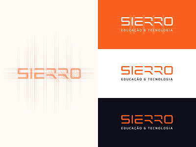 Sierro Wordmark Logo black brand branding design grid identity kerning logo logo designer minimal minimalist orange system typographic typography wordmark