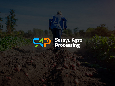 Serayu Agro Processing agriculture brand farm farmer gear green initial letter logo mark minimalist plant