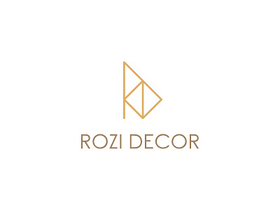 Rozi Decor brand identity initial letter logo logo designer mark minimal minimalist monogram monoline typography