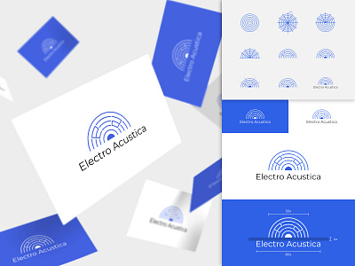 Electro Acustica Logo Design blue brand design identity initial letter logo logo designer mark minimal minimalist typography