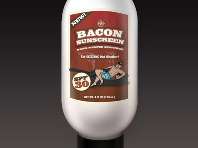 Bacon Sunscreen bacon design illustration jds packaging product sunscreen typography