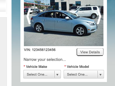 Inventory Widget cars dealerships inventory ui ux widget