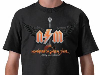NSM Rock Shirt apparel black heavy internal campaign logo design metal rock sales meeting t-shirt theme