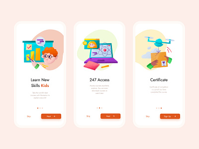 Onboarding Screen for Kids Learning App app design app ui design design ui ui design ux design