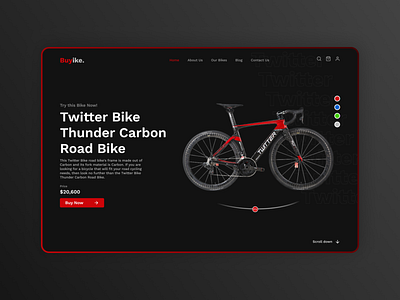 Bike Landing Page Design - Dark Mode design ui ui design ux design web design website