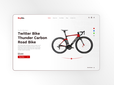 Bike Landing Page Design - Light Mode bike design ui ui design ux design website