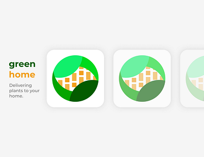Daily UI: 005 — App Icon app app icons circle dailyui design figma green home icon illustrator orange plants ui uidesign
